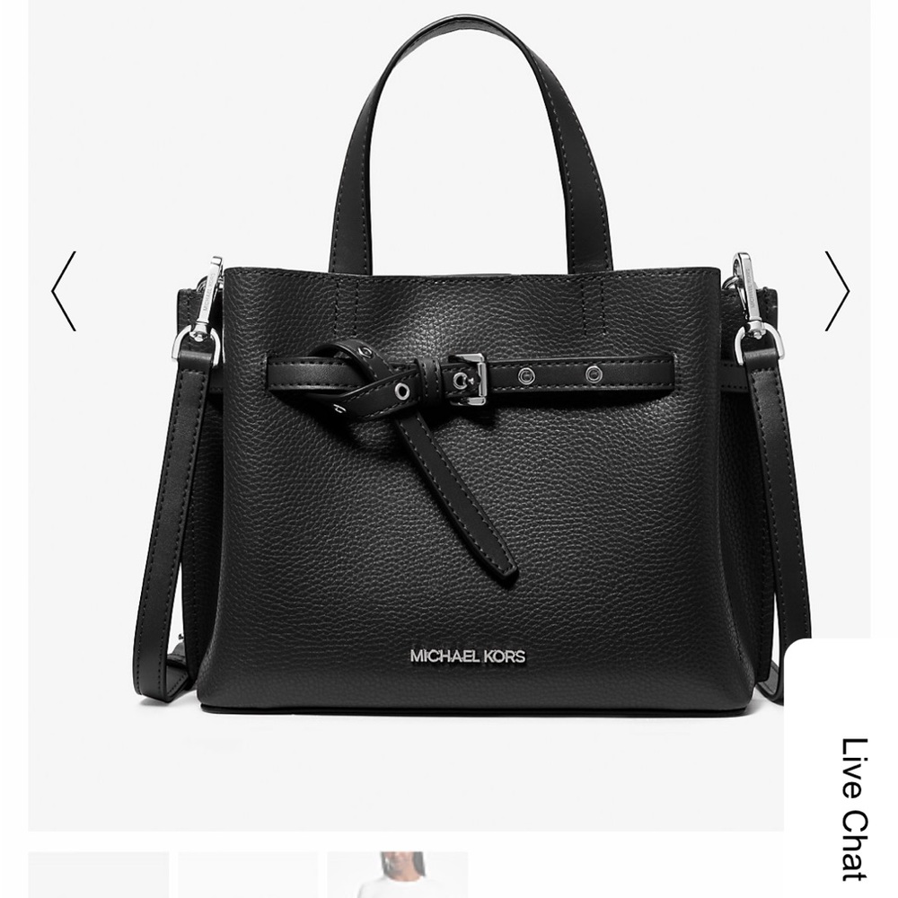 NWT w/DUST BAG:  MICHAEL KORS EMILIA SMALL PEBBLED LEATHER SATCHEL.